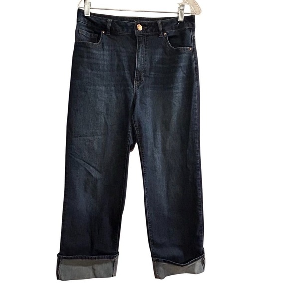 D. Jeans Women's Size 6 Blue Rolled-Up Cuff Denim Jeans Medium Wash - Picture 1 of 9